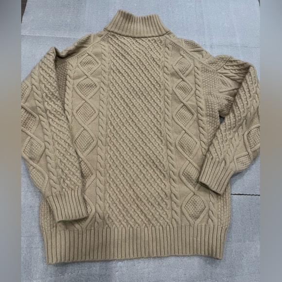 [XS]Aritzia Sunday Best PEGGY TURTLENECK 1/4 ZIP Cable Knit SWEATER Fisherman - Picture 11 of 11